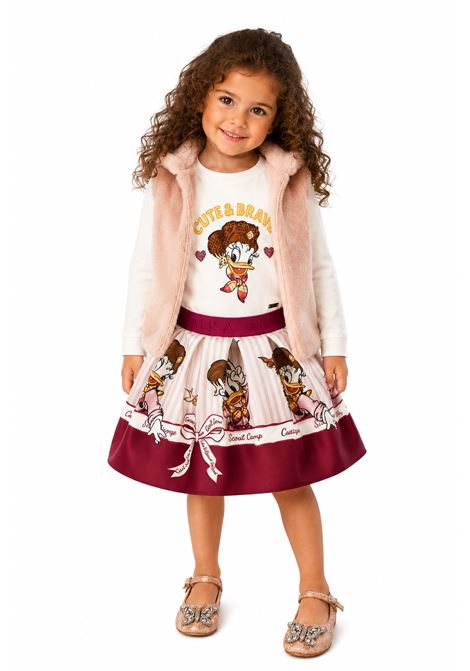 T-shirt con strass MONNALISA KIDS | 19H620 80040198
